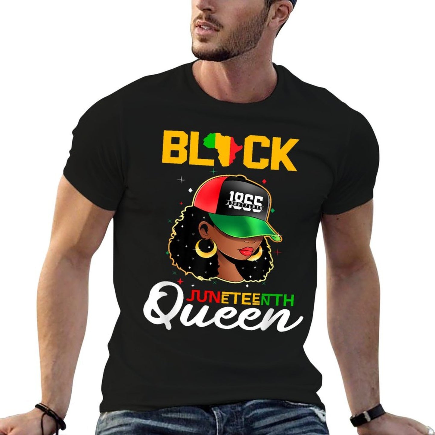 1865 Juneteenth Black Queen Graphic-printed T-Shirt