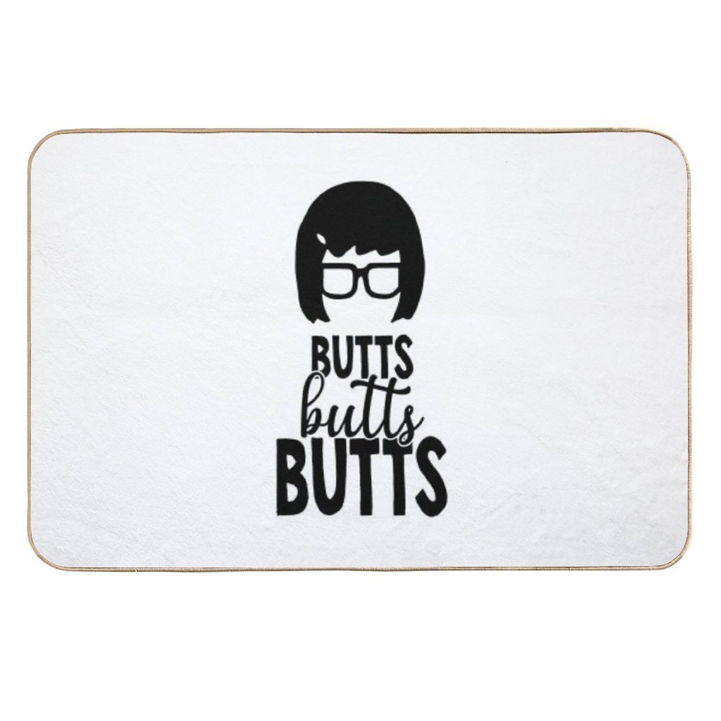 Bobs Animated Sitcom Burgers - Butts Butts Butts Repositionable Bath Mat