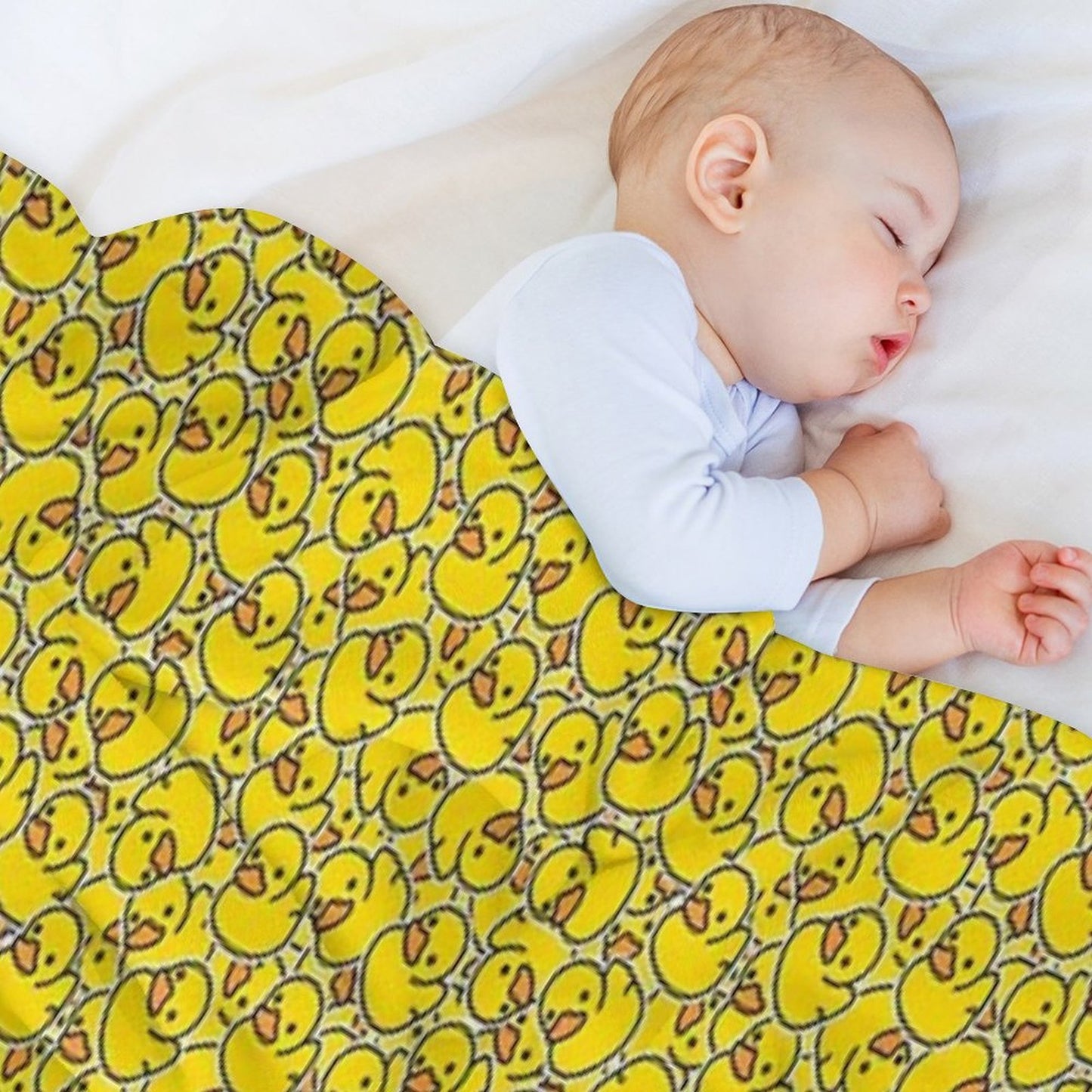Yellow Classic Rubber Duck Versatility Throw Blanket