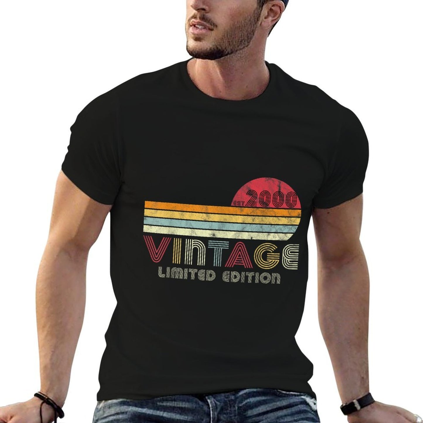 21 Year Old Gifts Vintage 2000 Limited Edition 21st Birthday Summer-ready Fabric T-Shirt