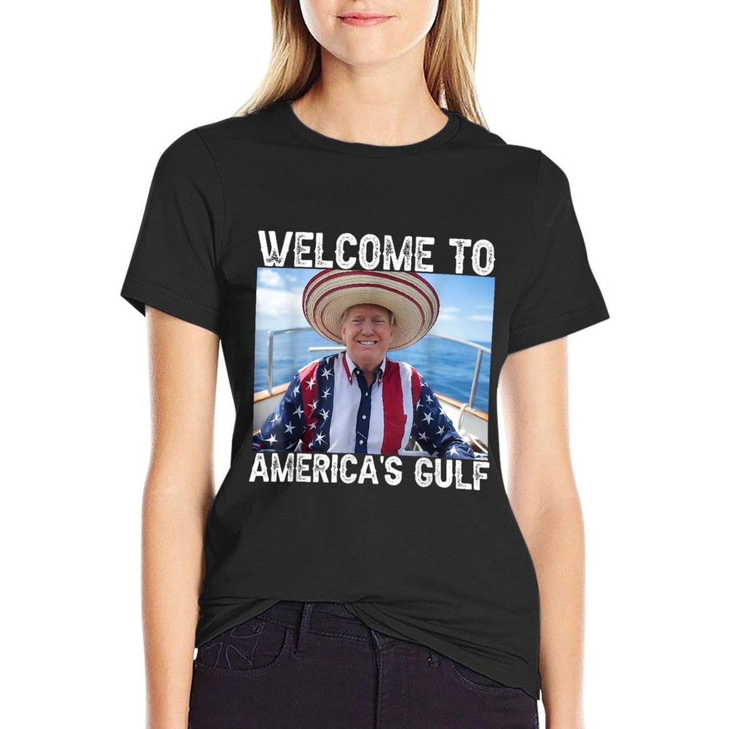 Gulf of USA America Funny USA Flag Breathable T-Shirt
