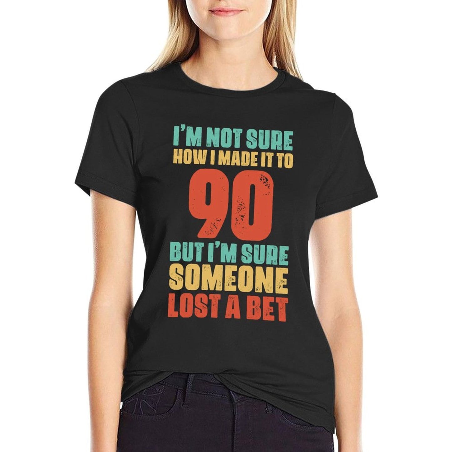 Retro Vintage Funny Mens 90th Birthdays 90 Years Old Sweatshirt Slim-fit Cut T-Shirt