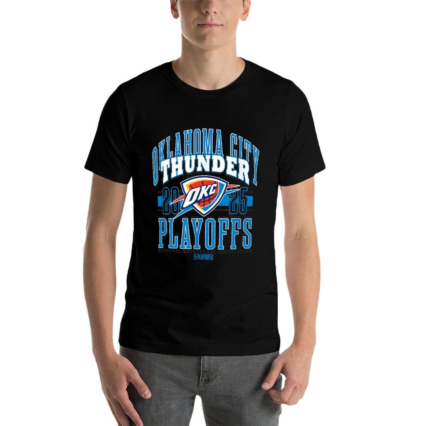NBA Official Oklahoma City Thunder 2025 Playoffs Showtime Moisture-wicking T-Shirt
