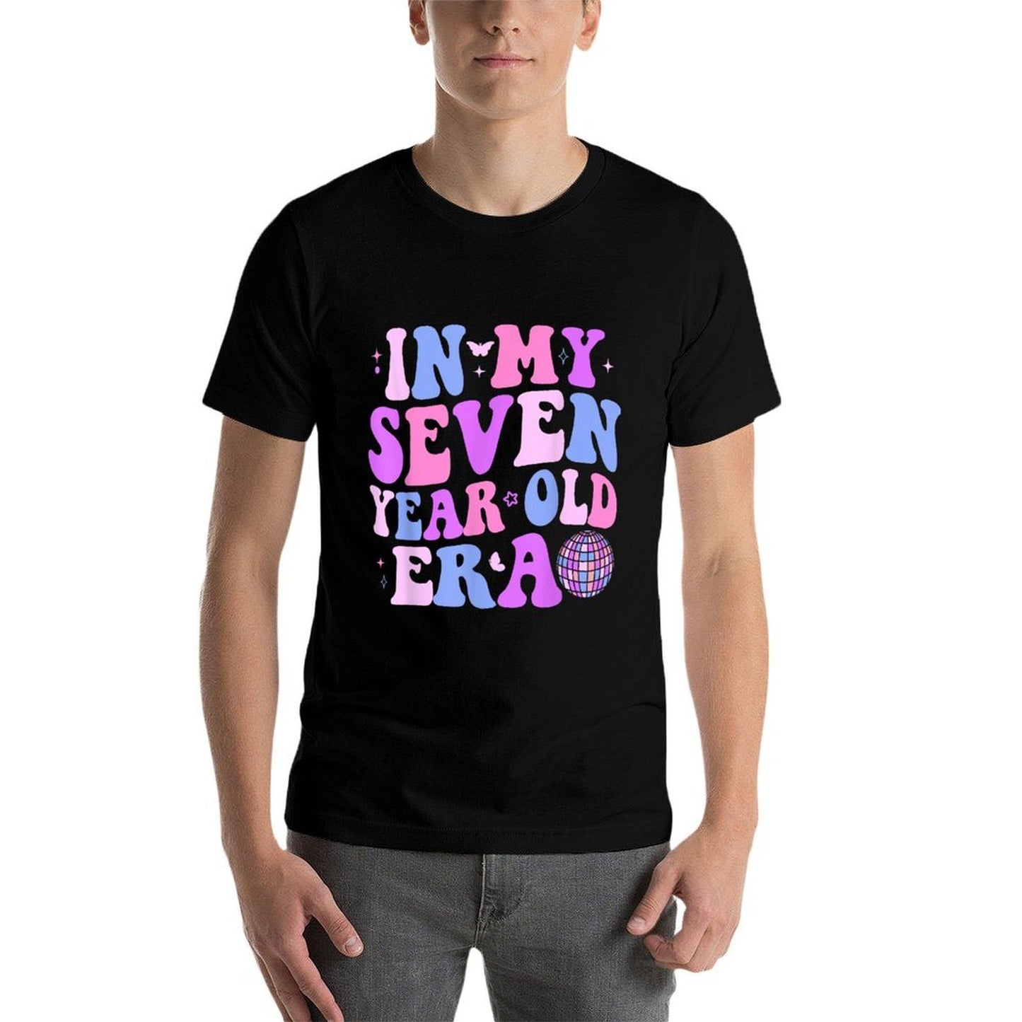 In My Seven Year Old Era Girls Boys 7th Birthday Year Old Comfortable T-Shirt