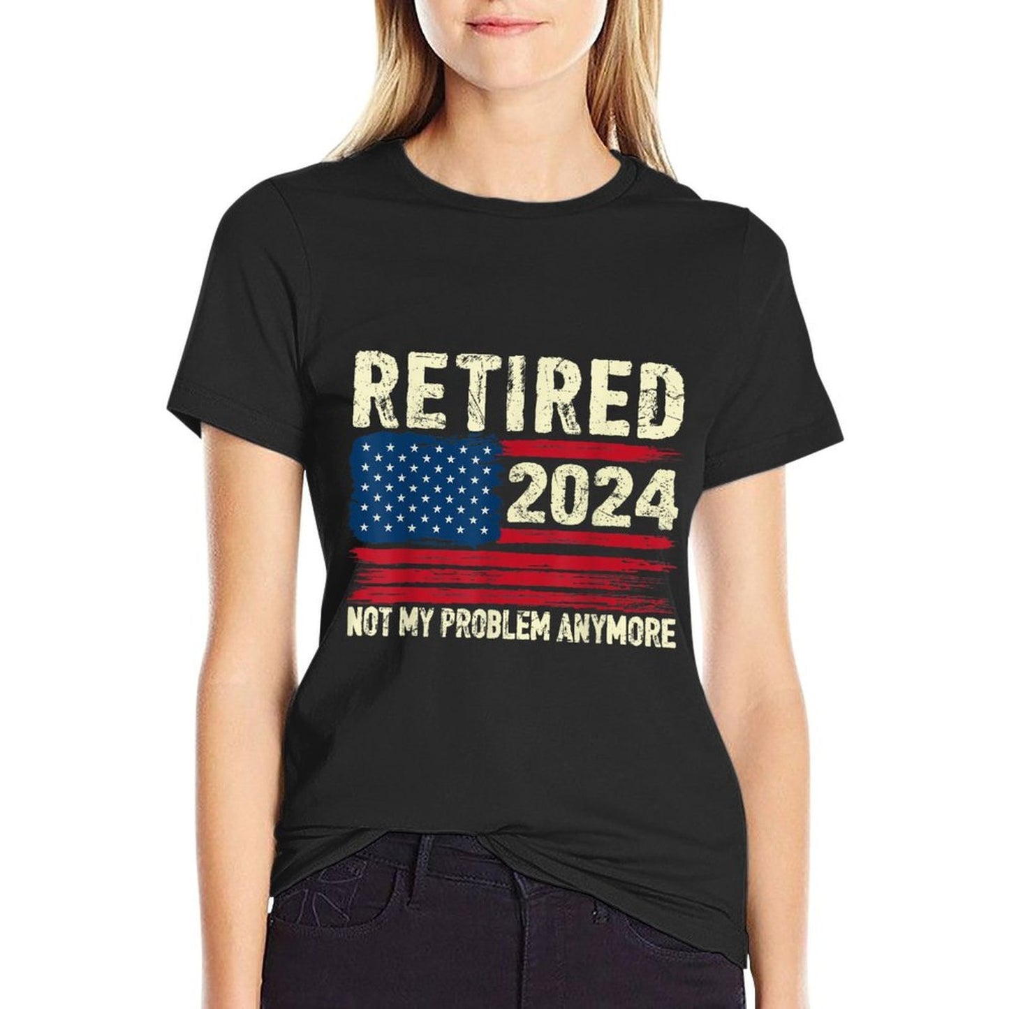 Retired 2024 Not My Problem Anymore Retirement Gifts Vintage-inspired T-Shirt