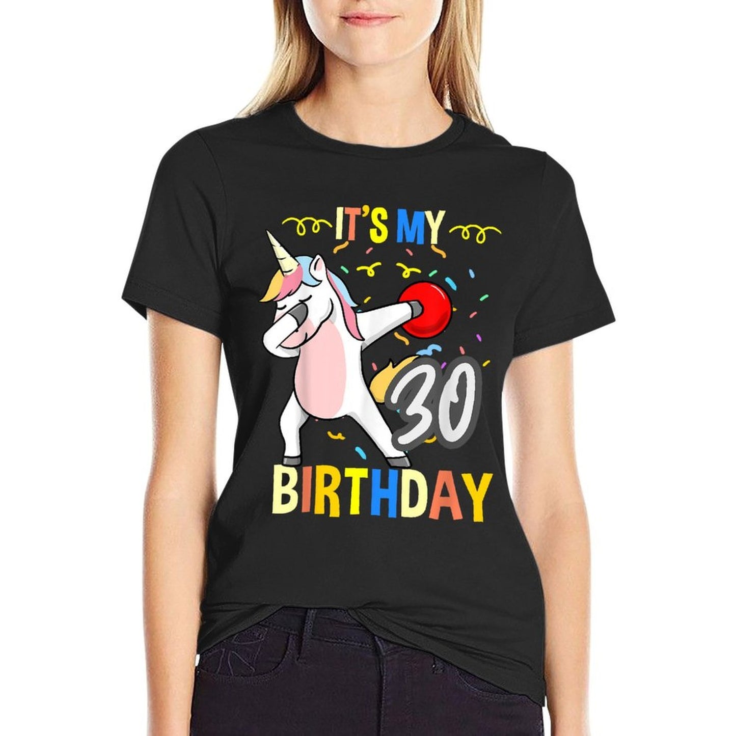 Its My 30th Birthday Dabbing Unicorn Bowling Breathable T-Shirt