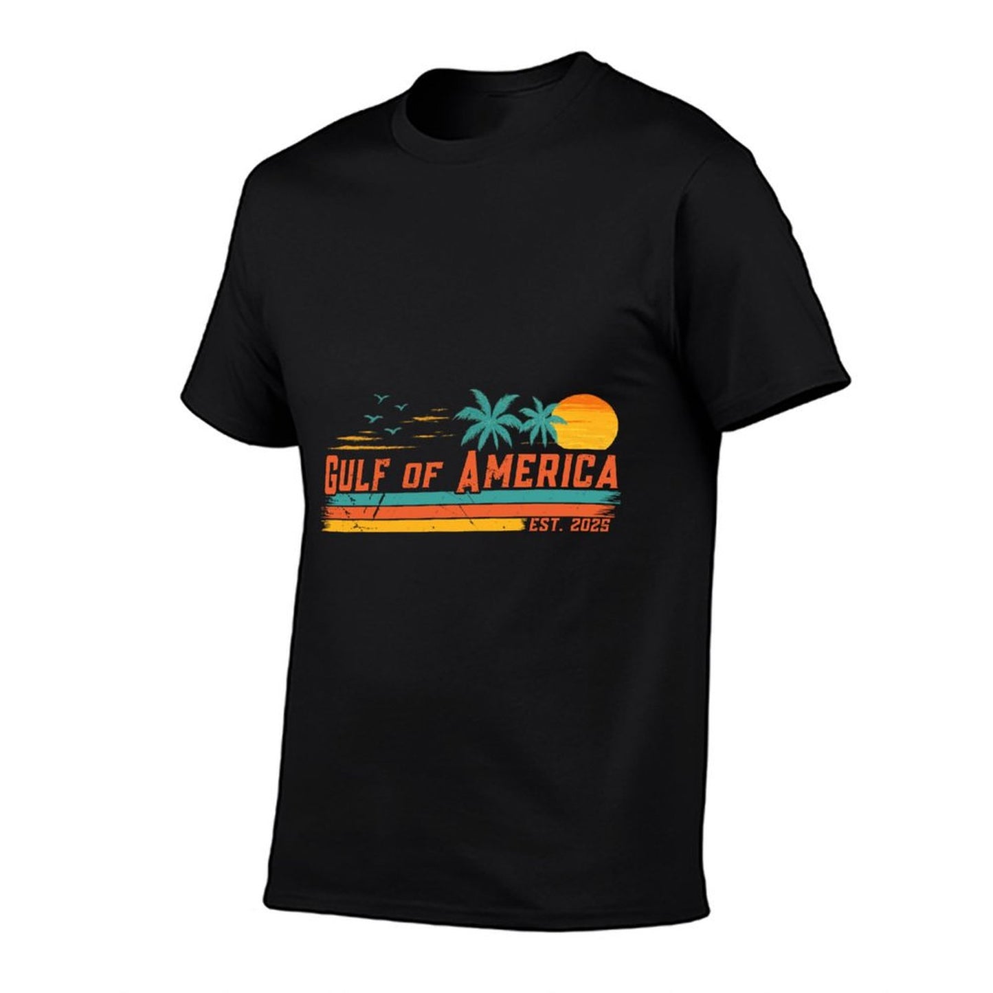 Vintage Gulf Of Us America Retro Sunset Gulf Of Us America Long Sleeve Breathable T-Shirt
