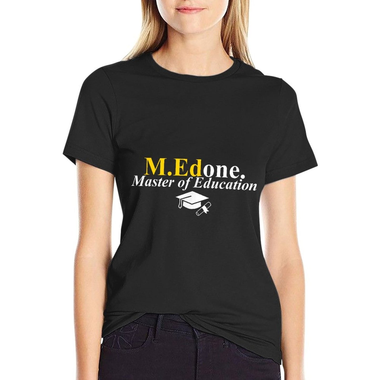 I'm Done Funny M.Ed Master's Degree in Education Graduation Slim-fit Cut T-Shirt