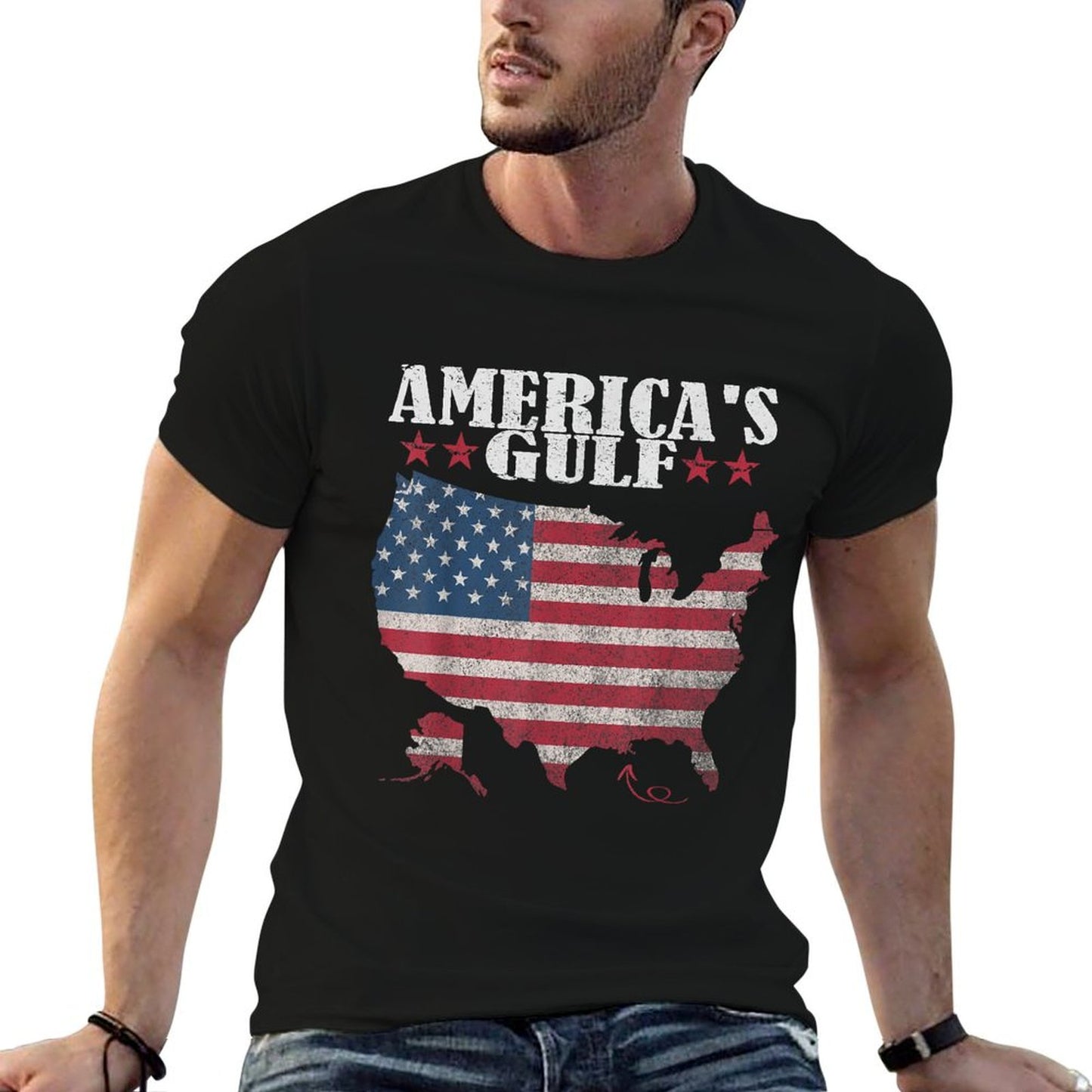 Gulf Of Us America Shirt America's Gulf Flag Us Wrinkle-resistant T-Shirt