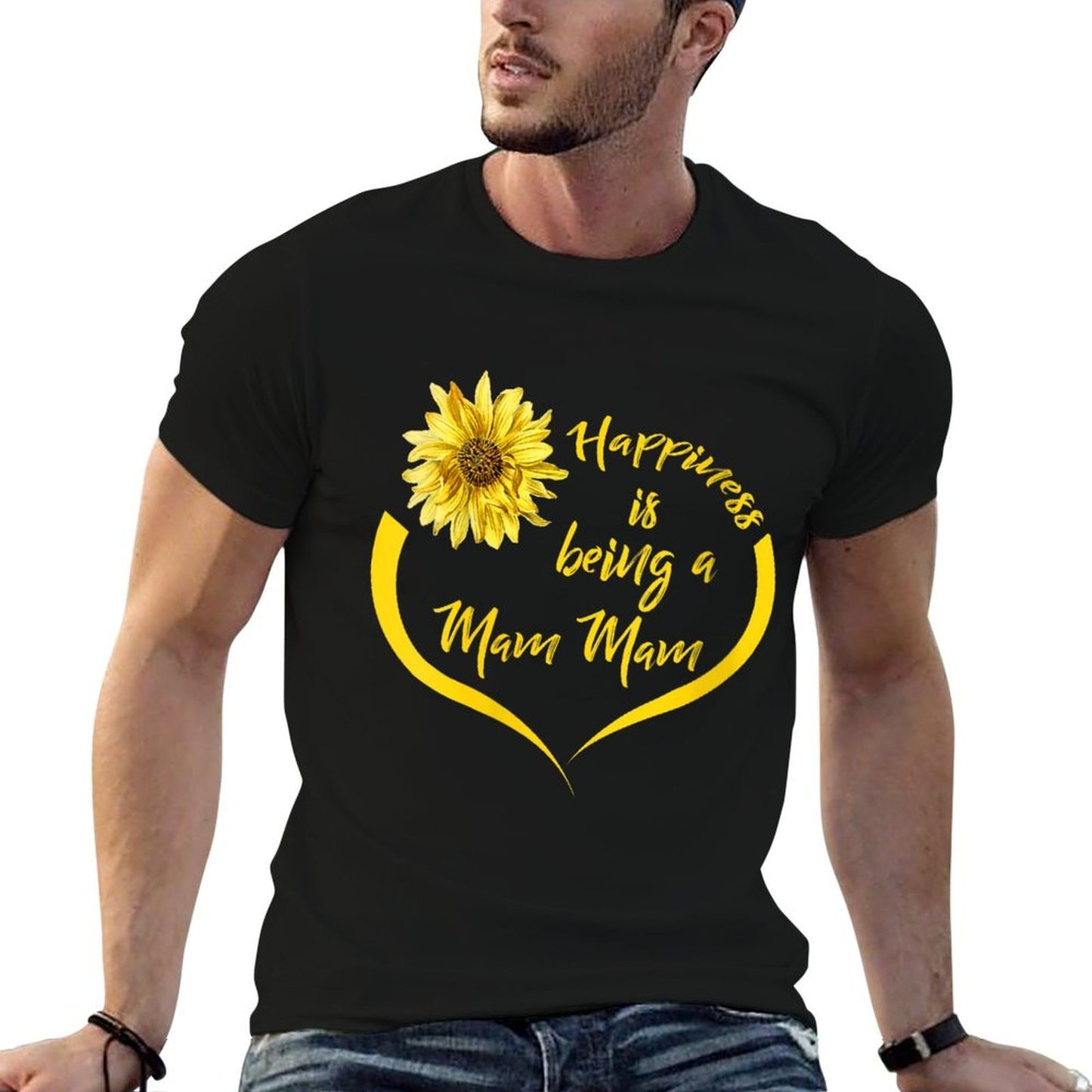 Womens Mam Mam Gift Happiness Is Being A Mam Mam Wrinkle-resistant T-Shirt