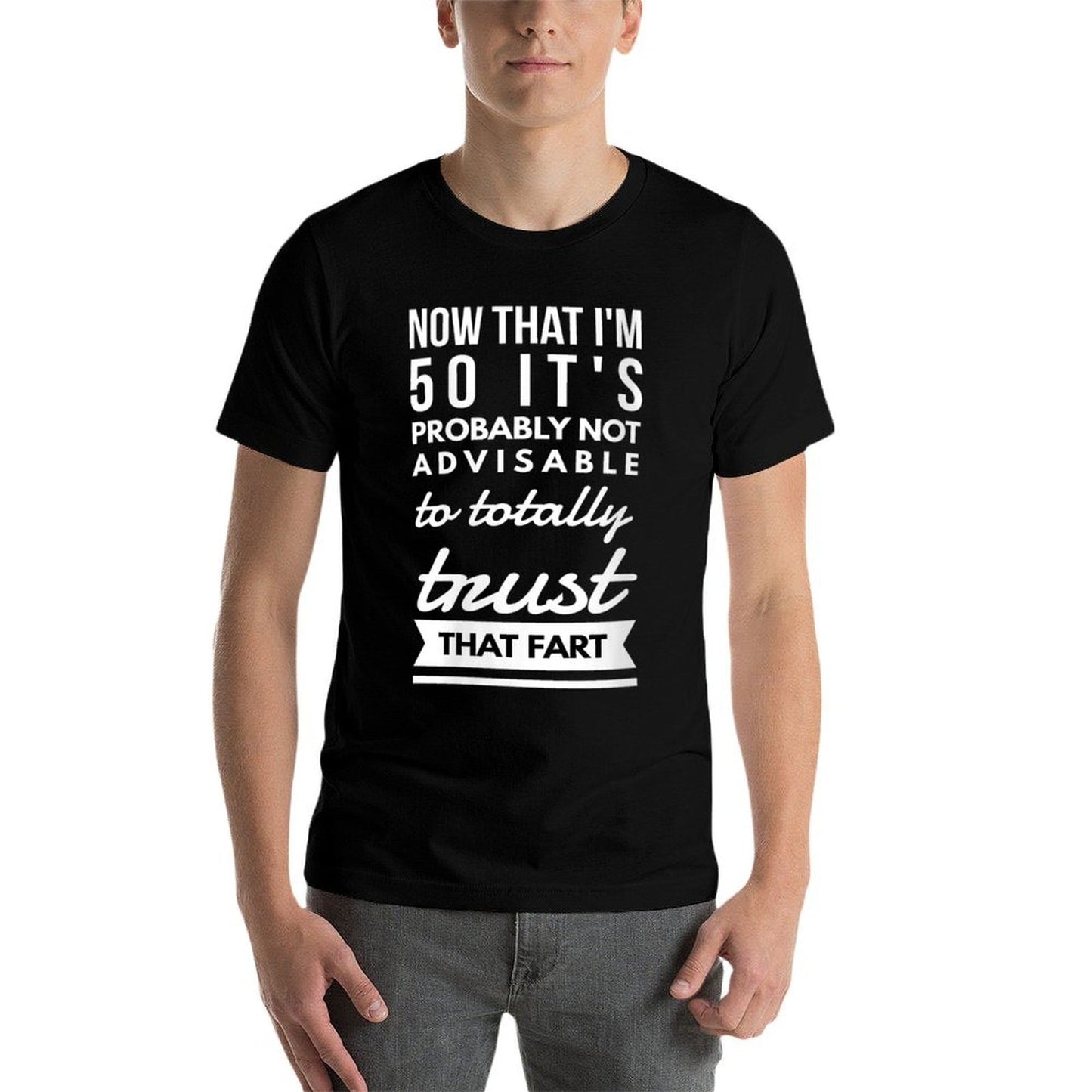 Womens Funny Farting Fifty 50th Birthday Pun Gag Gift Saying Idea Breathable T-Shirt