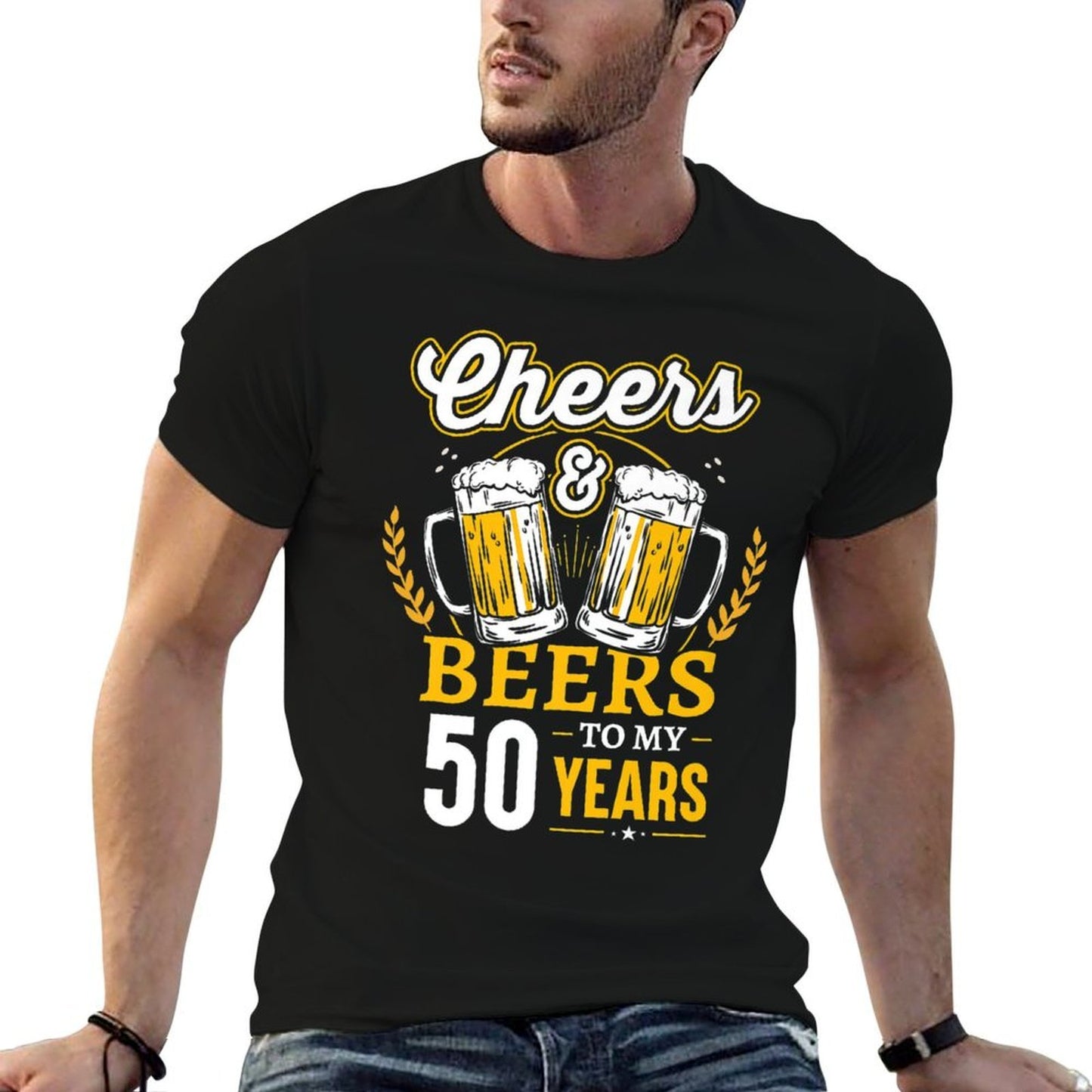 Cheers And Beers To My 50 Years 50th Birthday Premium Classic T-Shirt