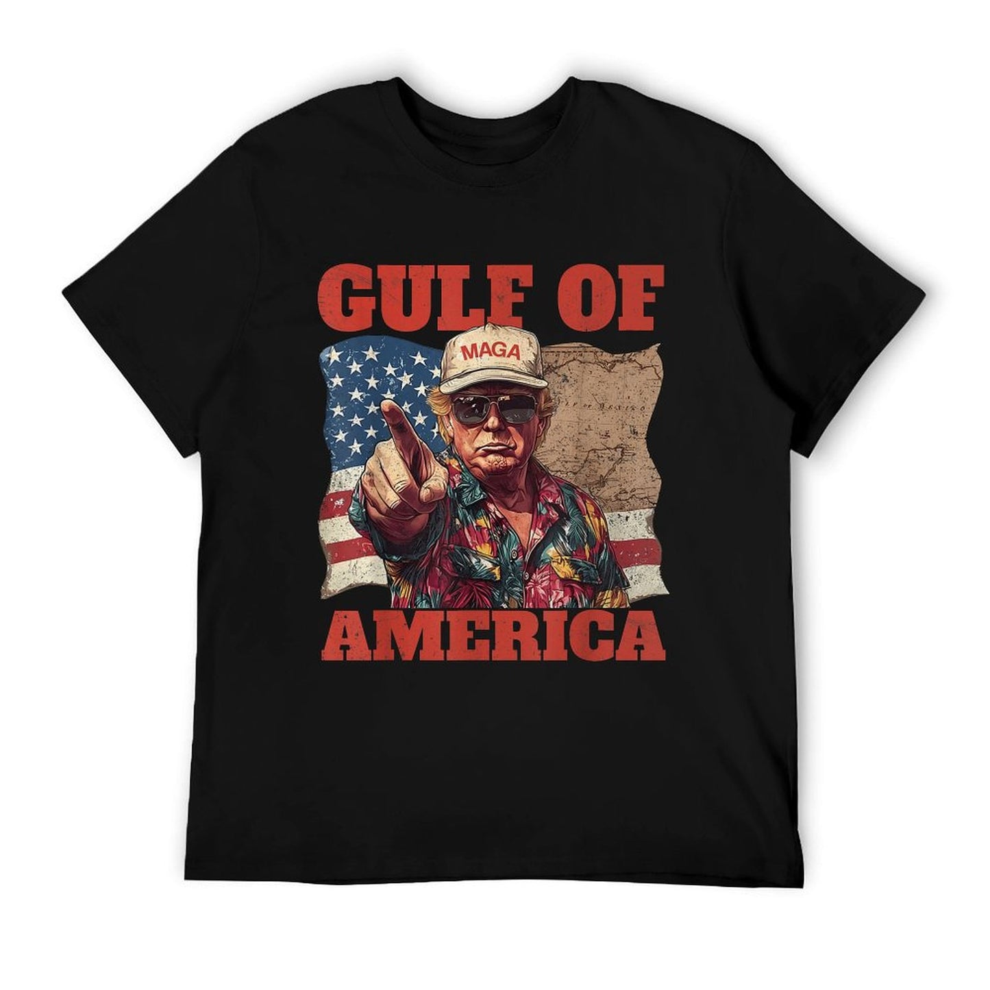 Gulf of USA America Funny USA Flag Lightweight T-Shirt
