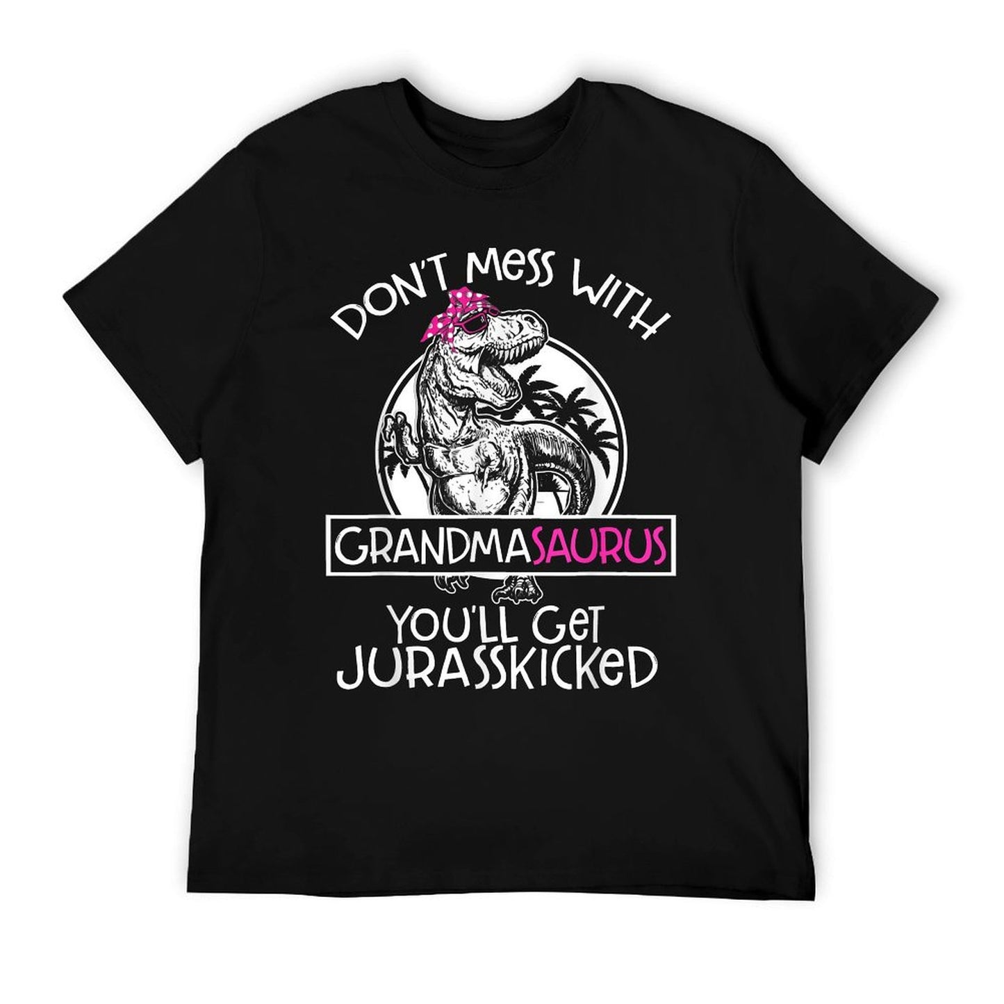 Dont Mess With Grandmasaurus Youll Get Jurasskicked Grandma, Small, Black Fade-proof Color T-Shirt