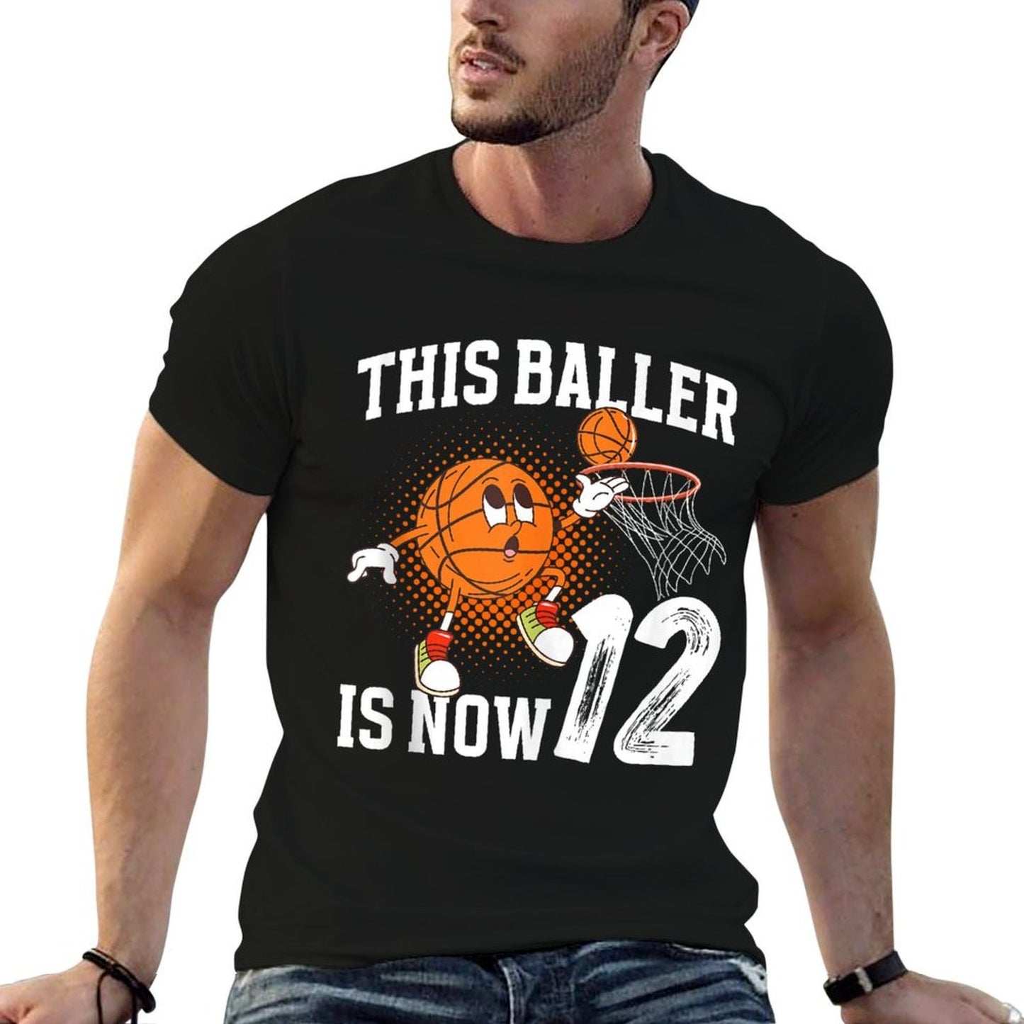 12th Basketball Birthday Twelve Year Old Basketball Player Classic T-Shirt