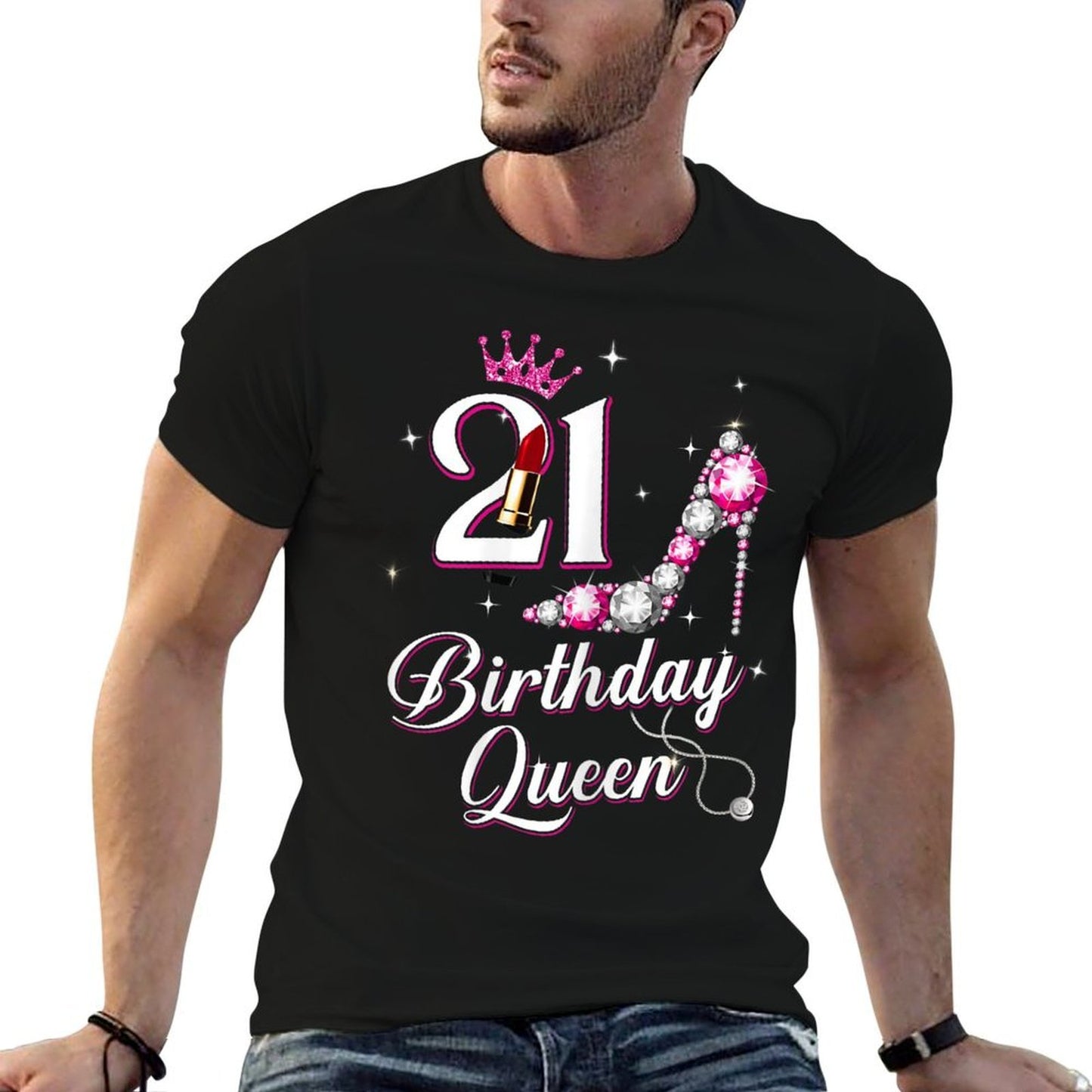 21 Birthday Queen, Funny 21st Birthday Gift Vintage-inspired T-Shirt