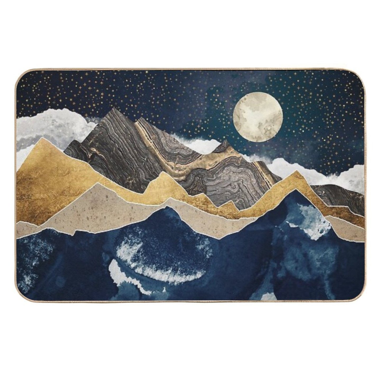 Midnight Winter High-Traffic Bath Mat