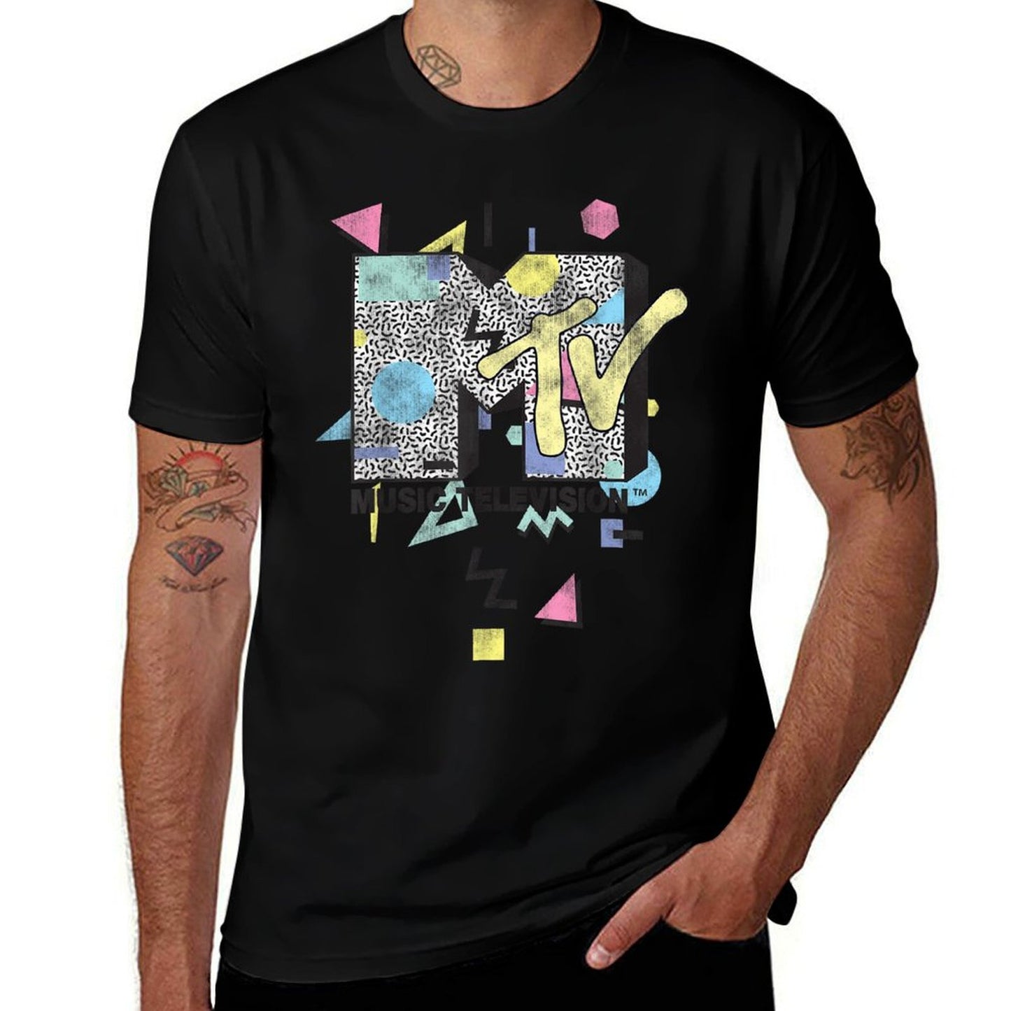 MTV Retro Shape Design Logo Graphic Versatile T-Shirt