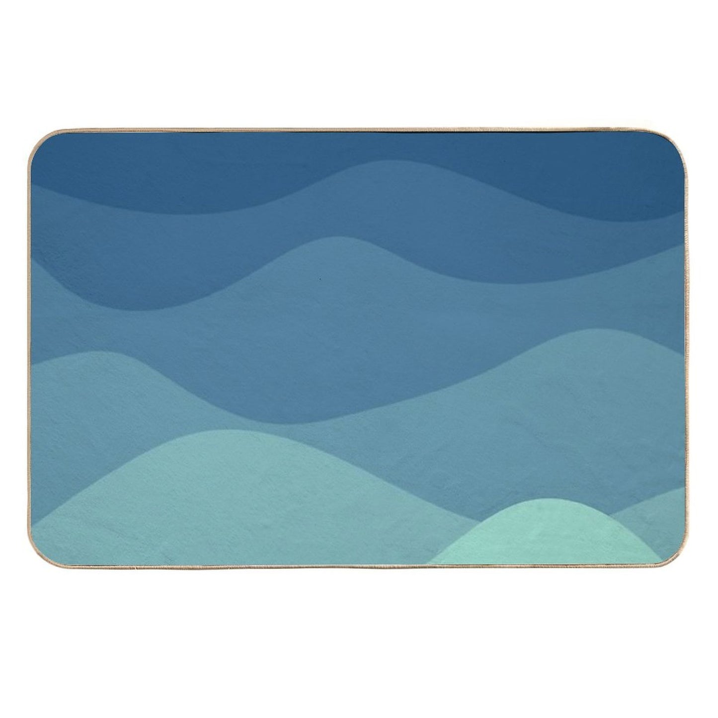 Deep Dark Ocean Modern Abstract Art Absorbent Bath Mat