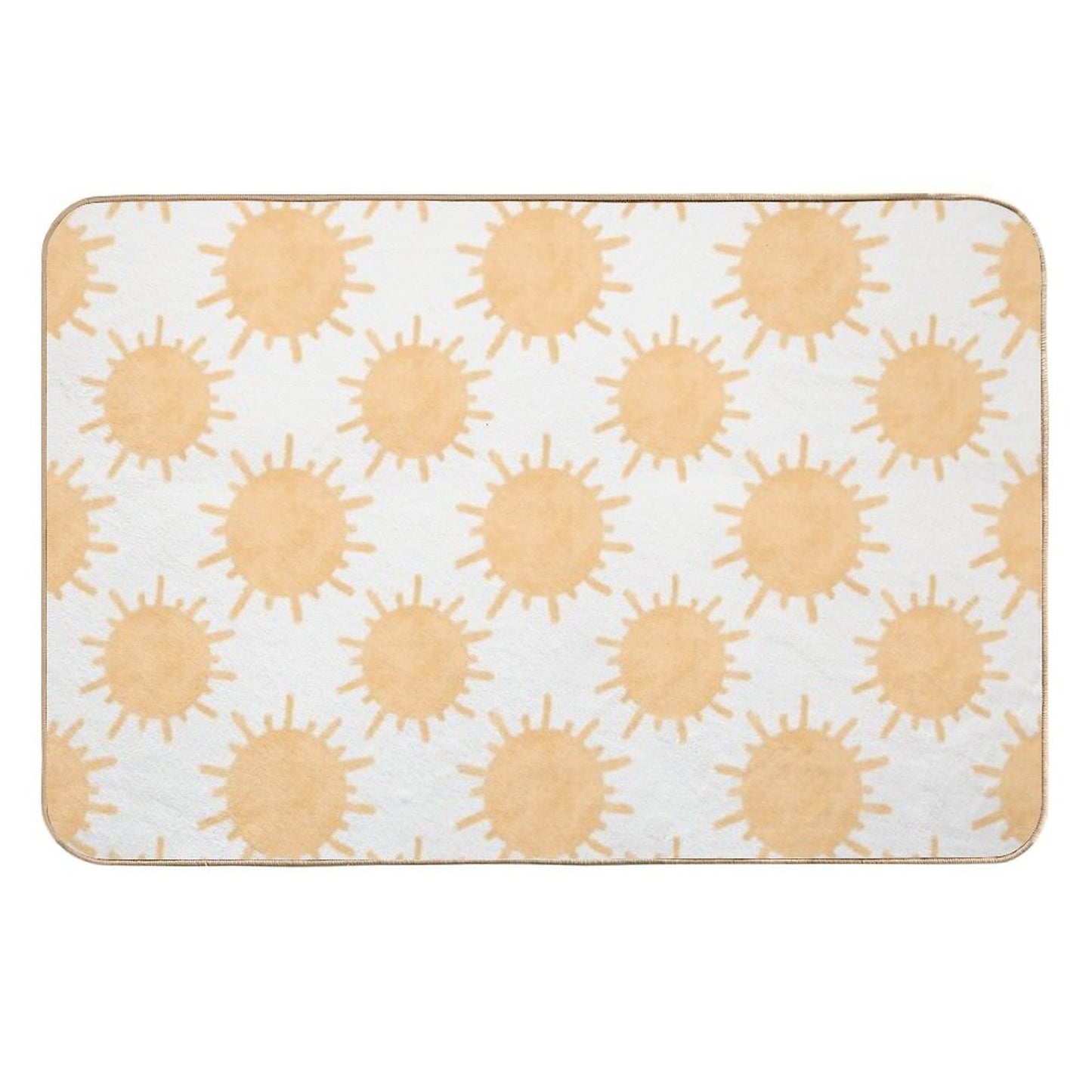 Warm Good Vibes Boho Sun Pattern Eco-Friendly Bath Mat