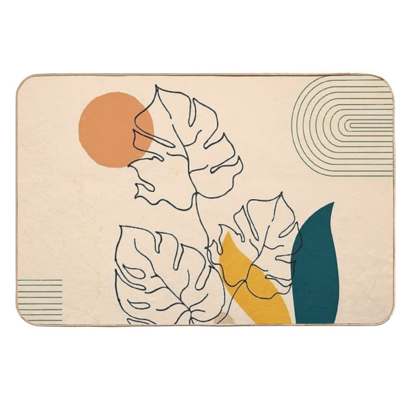 Monstera Love Minimalist Long-Lasting Bath Mat