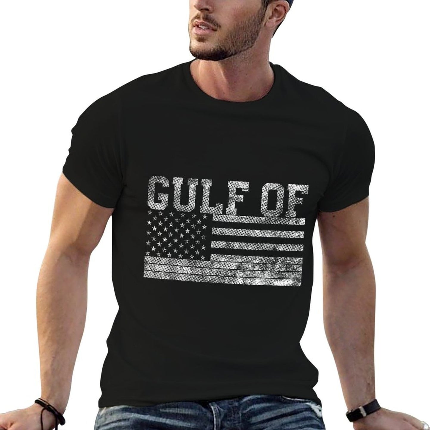 Gulf Of Usa America Greeting from The Patriotic Gulf Eco-friendly Material T-Shirt
