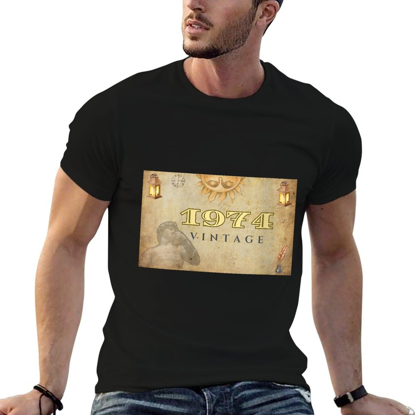 Womens 50th Birthday Best of 1974 Vintage for All Months Polyester Blend T-Shirt