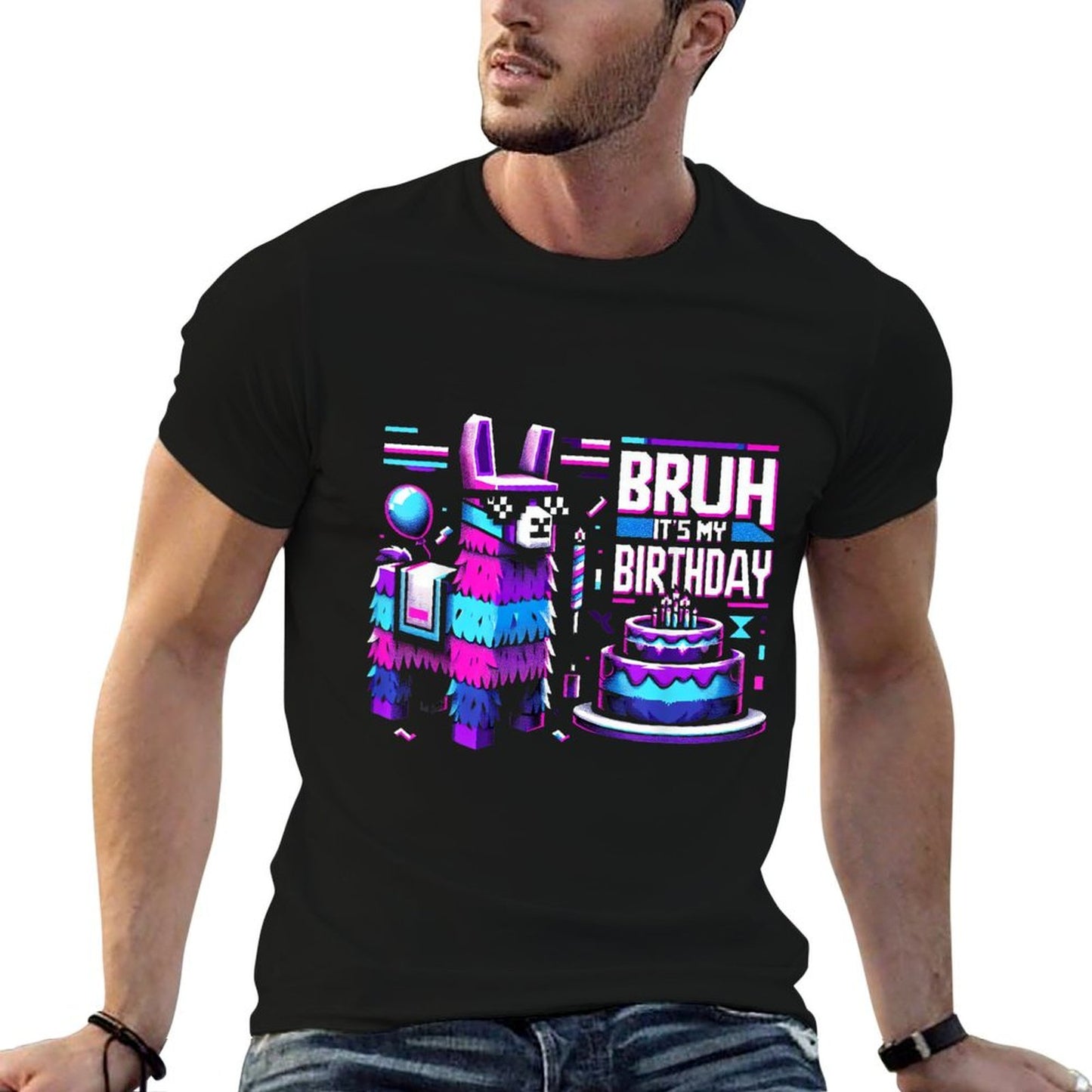 Bruh Its My Birthday Llama Pinata Boy Girl Family Party Bday Lightweight T-Shirt