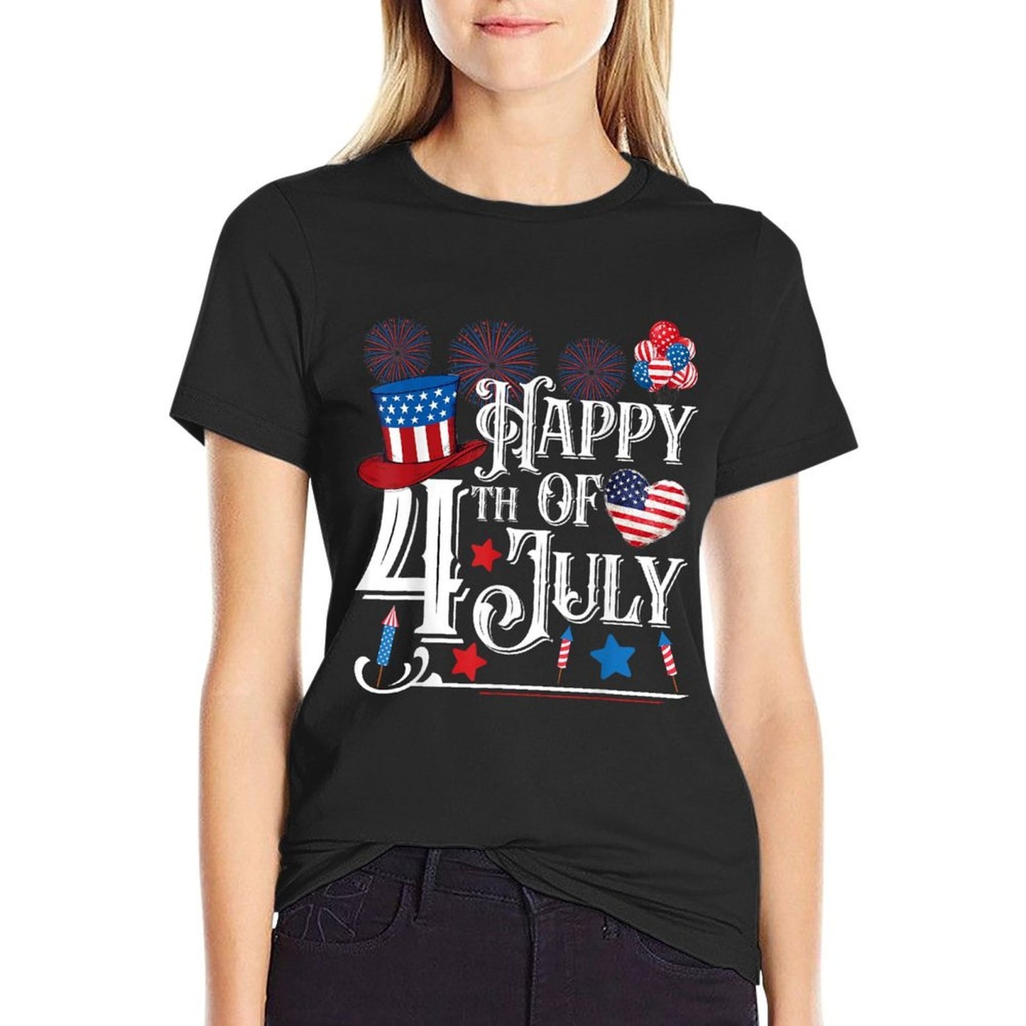 Happy 4th Of July Funny Fourth of July Independence Day Men Stretchy T-Shirt