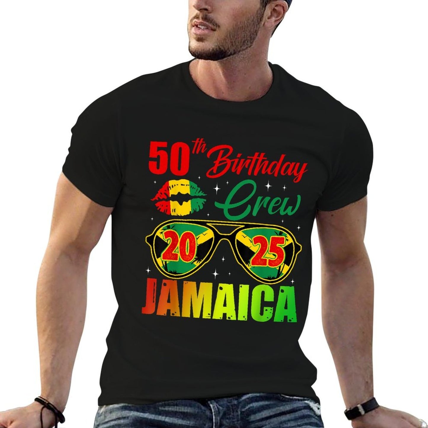 50th Birthday Crew Jamaica Party 2025 Birthday Trip Quick-drying T-Shirt