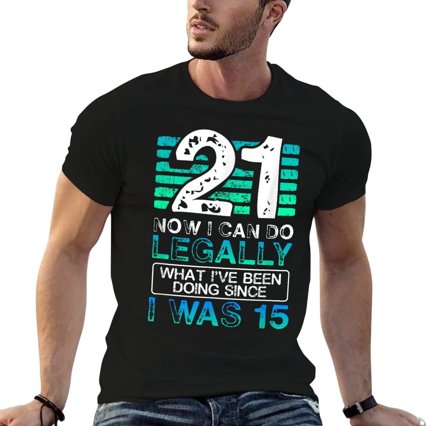 21 And Finally Legal 21st Birthday Lightweight T-Shirt