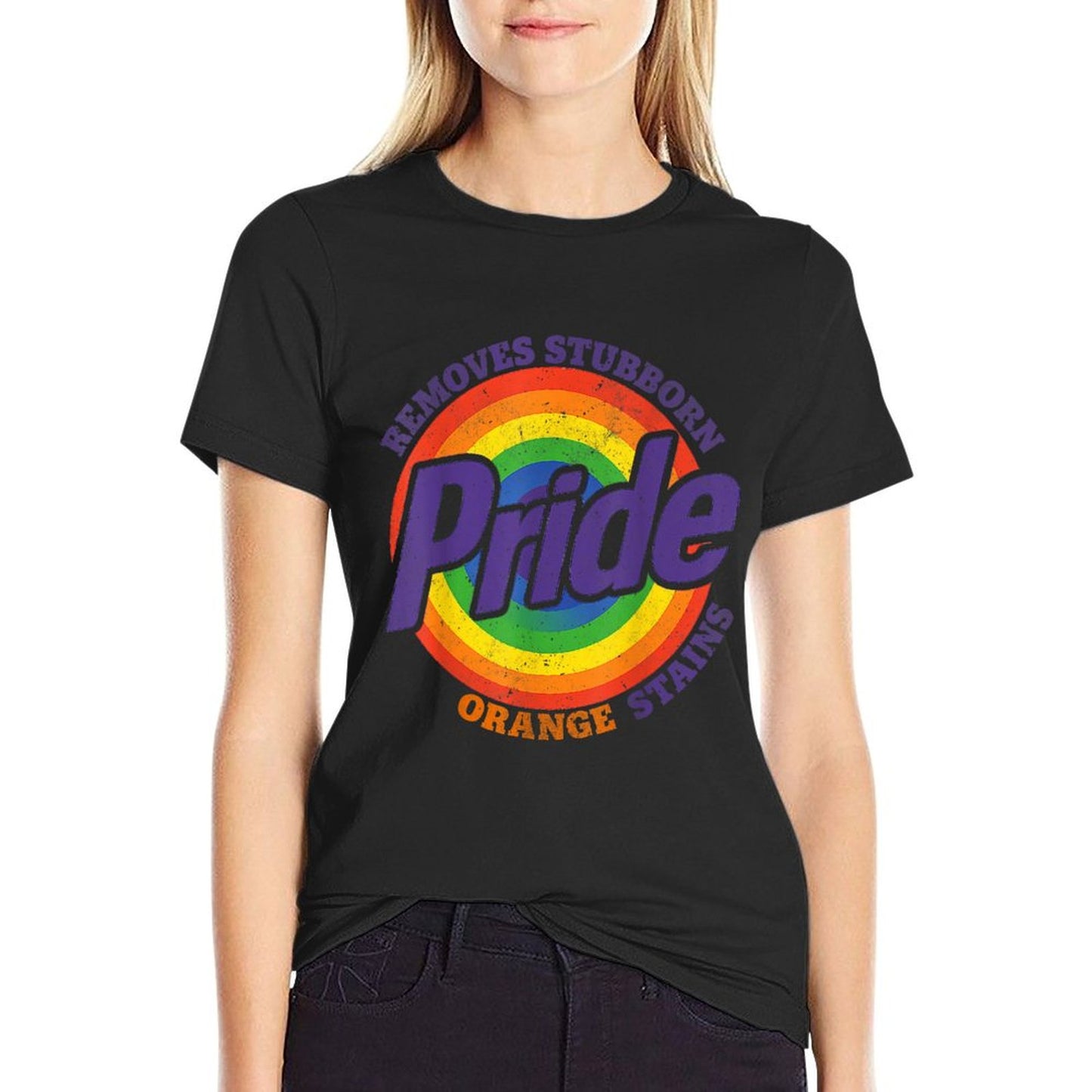 Pride Removes Stubborn Orange Stains Pride Month LGBTQ Retro Breathable T-Shirt