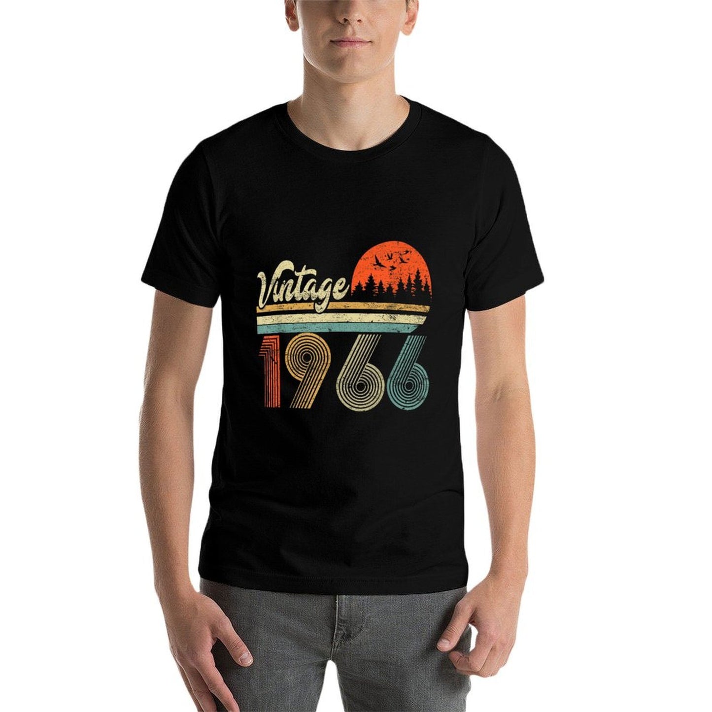 Vintage 1966 Funny 58 Year Old 58th Birthday Gift Men Women Easy-care T-Shirt