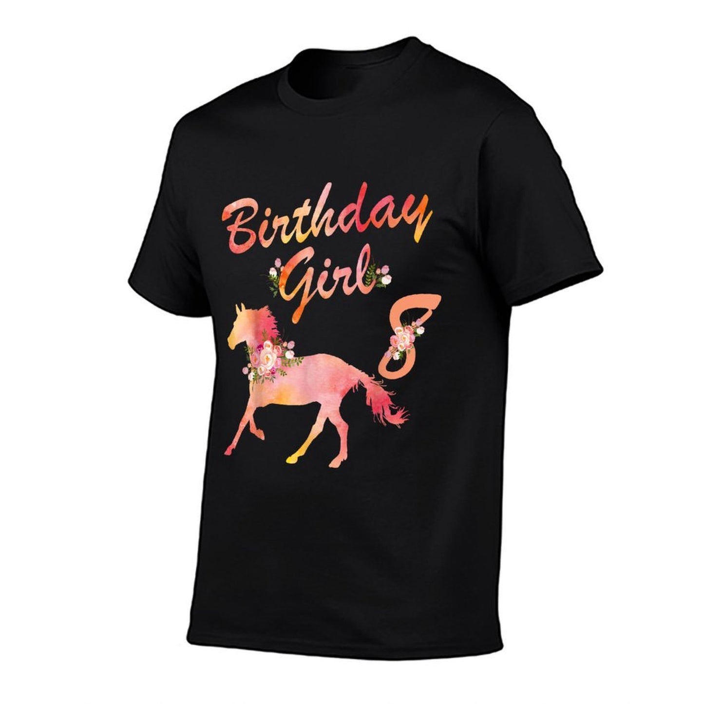 Horse Lover 8th Birthday For Girls Love Horses 8 Years Old Easy-care T-Shirt