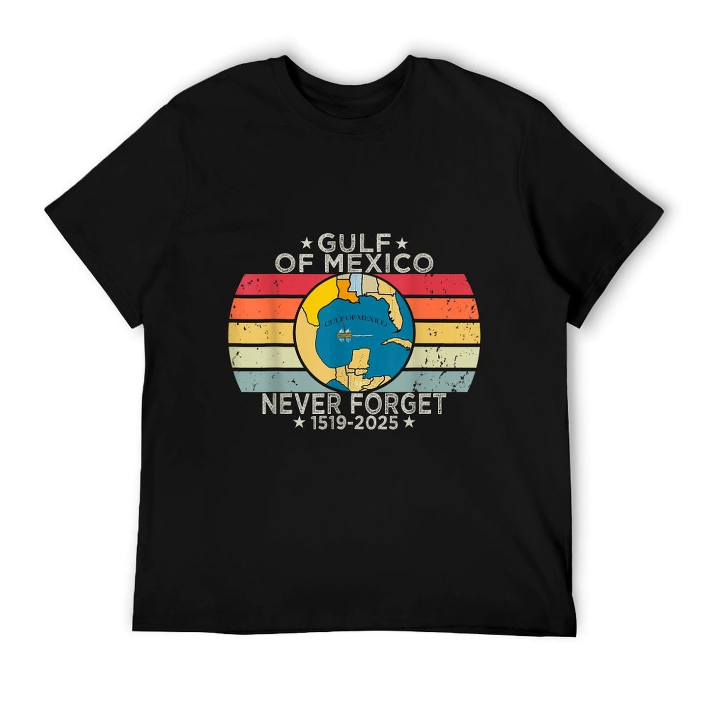 Gulf of USA America Funny Gulf of Mexico July 4th Graphic-printed T-Shirt