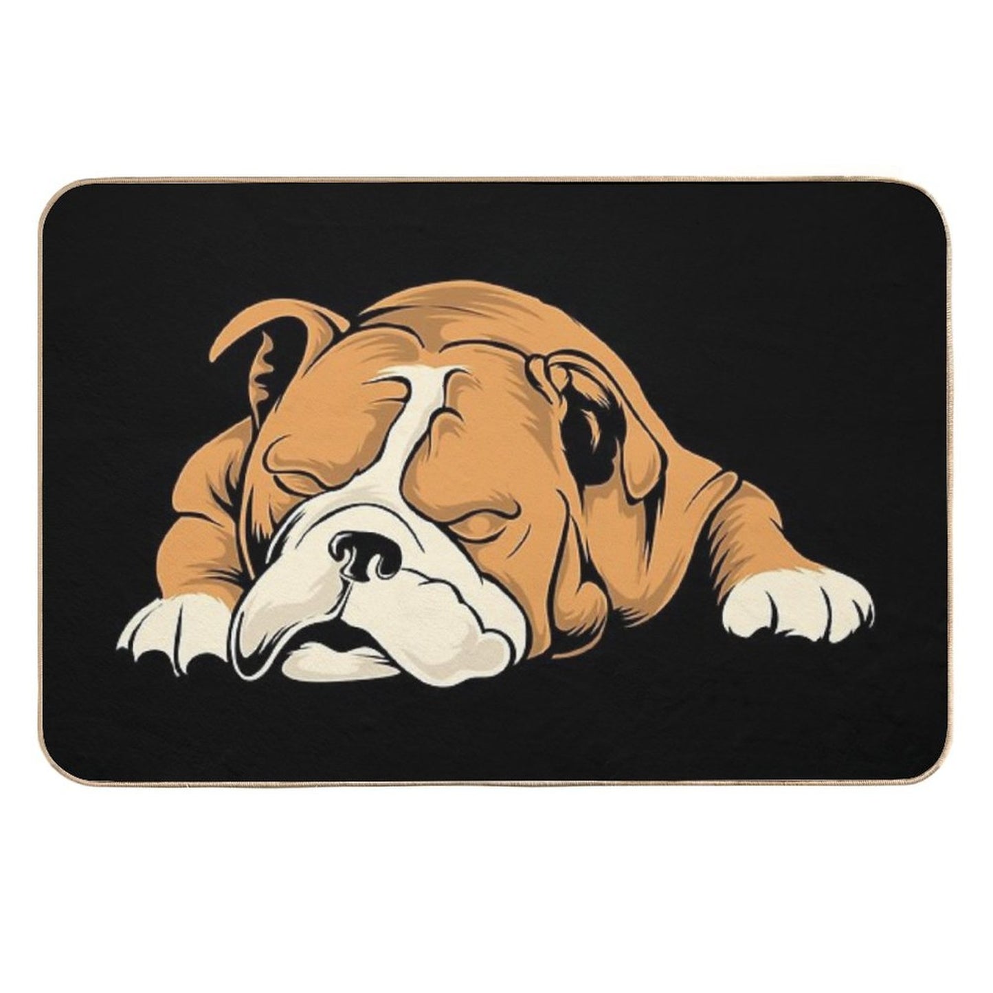 English Bulldog Repositionable Bath Mat