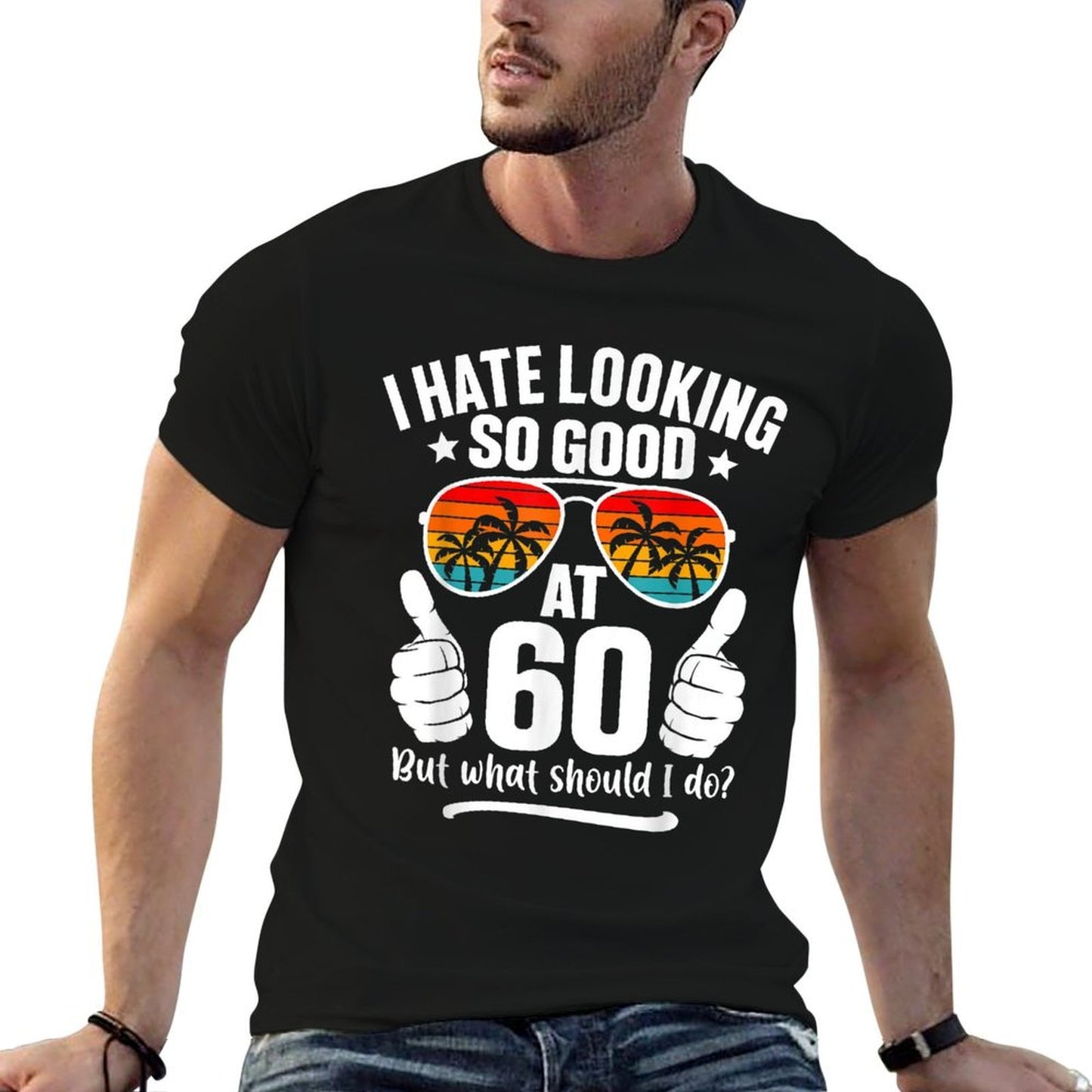 60 Birthday Men Women 60th Anniversary Birthday Polyester Blend T-Shirt