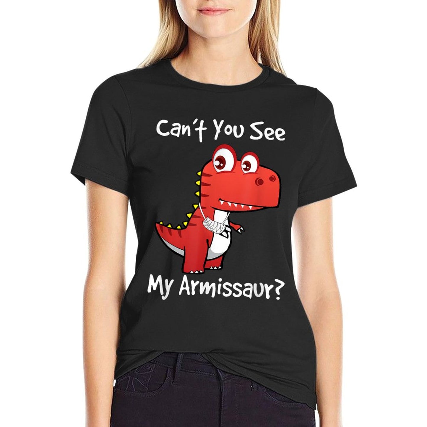 Funny Get Well Broken Arm Dinosaur with A Cast My Armissaur Quick-drying T-Shirt