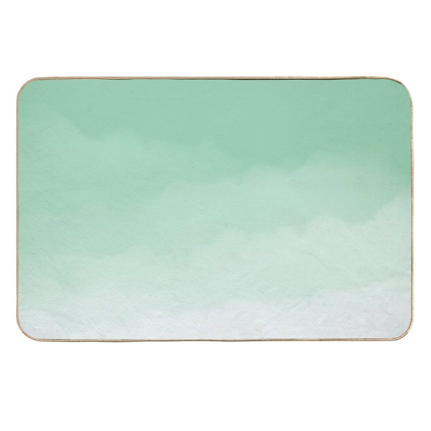 Seafoam Green Watercolor Ombre (seafoam Greenwhite) Pet-Safe Bath Mat