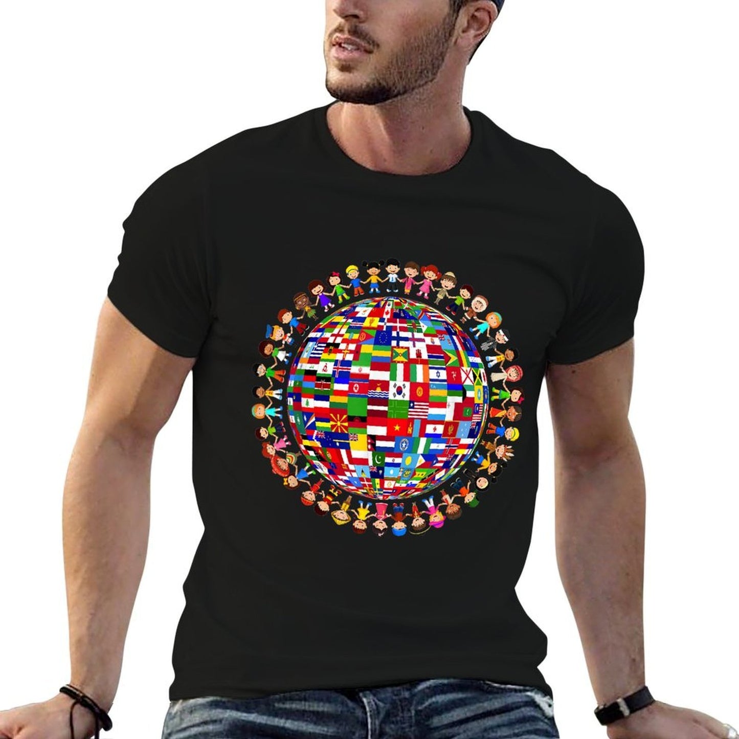 National Flags Circle World Peace International Day Of Peace Breathable T-Shirt