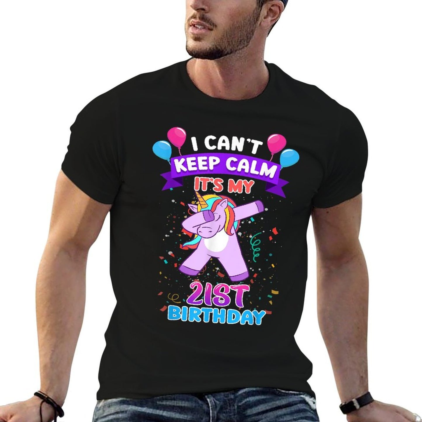 21st Birthday Unicorn For 21 Years Old Women At Age 21 Slim-fit Cut T-Shirt