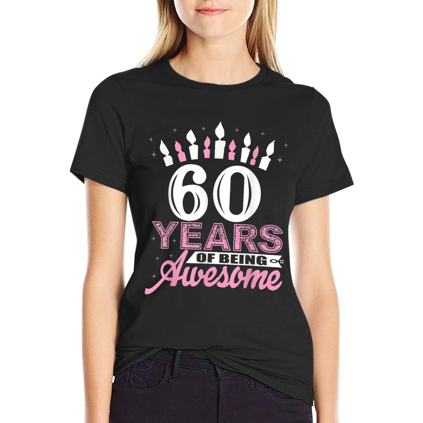 60 Years Old Born In 1960 60th Birthday Gift For Women Funny Summer-ready Fabric T-Shirt