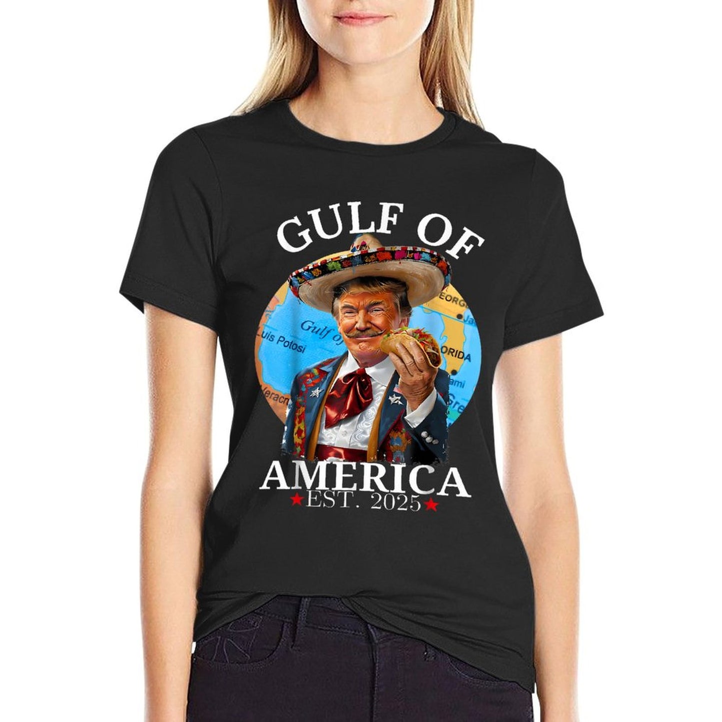 Funny Trump Shirt Gulf Of Us America Est 2025 Tagless Design T-Shirt