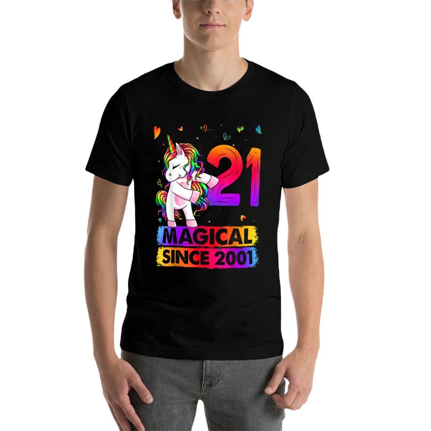 21 Year Old Unicorn Flossing 21st Birthday Unicorn Party Lightweight T-Shirt