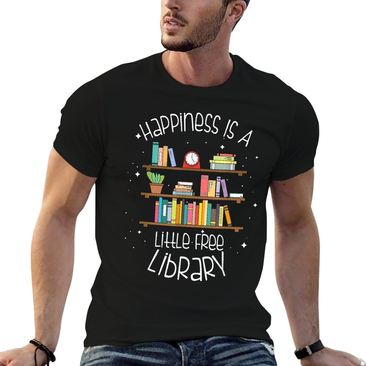 Funny Library Gift For Men Women Cool Little Free Library Durable T-Shirt