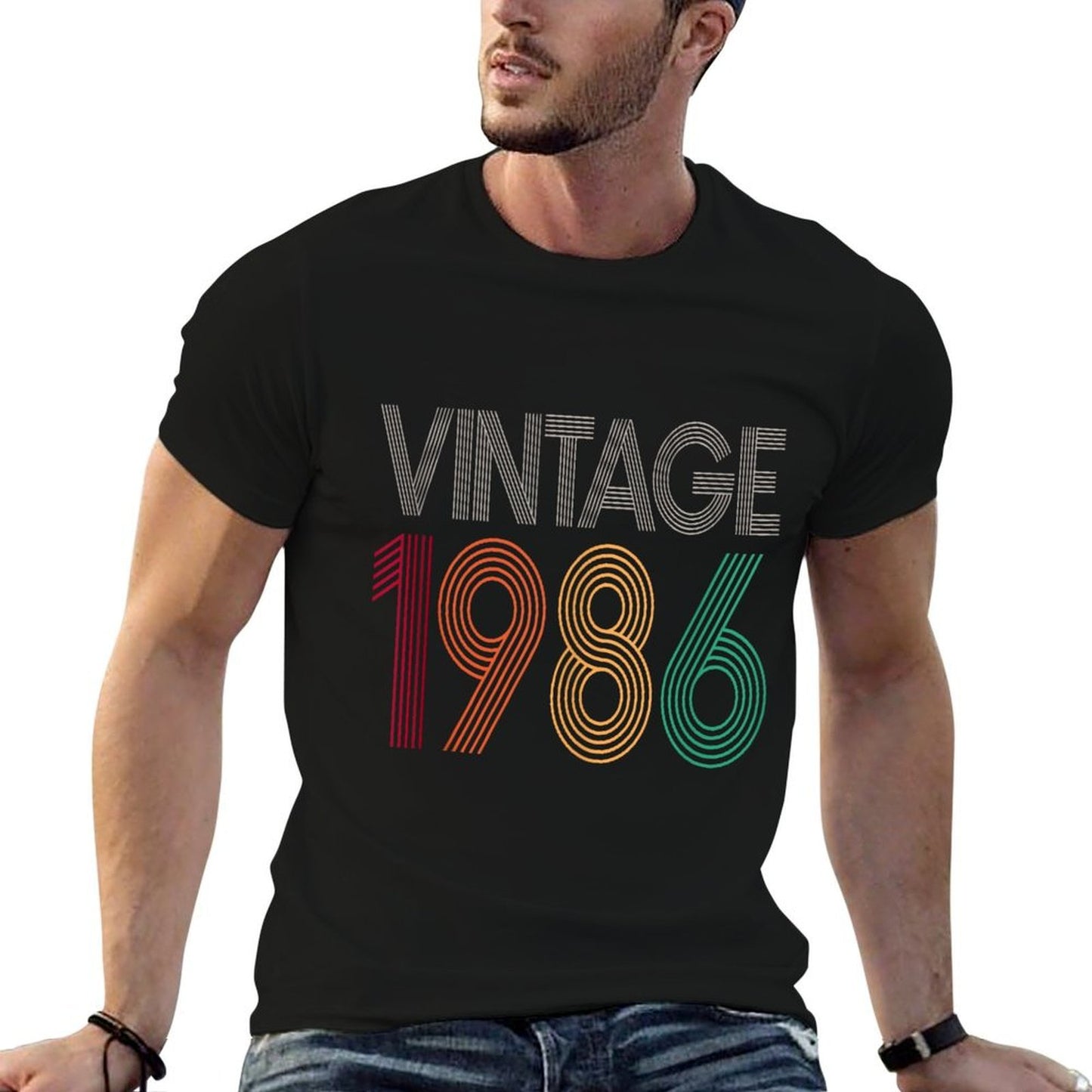 39th Birthday Men Women Vintage 1986 Retro 39 Years Old Cotton T-Shirt