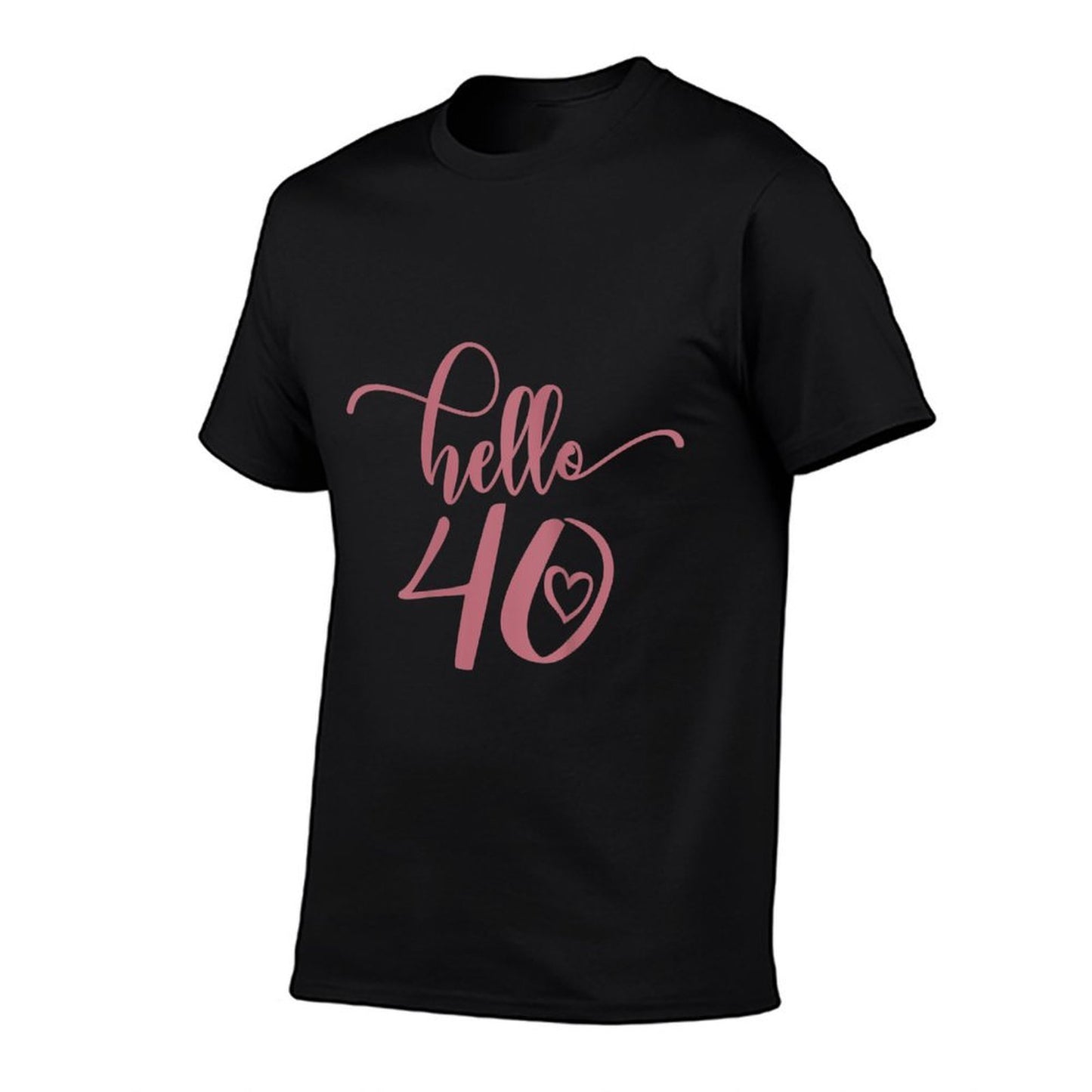 Womens 40th Birthday For Women, Hello 40, Forty 40 Years Old Cute Rolled Sleeves T-Shirt