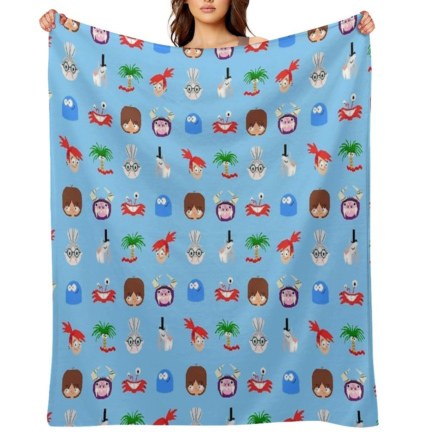 Fosters Home for Imaginary Friends - Pixel Pattern 2 Plush Throw Blanket