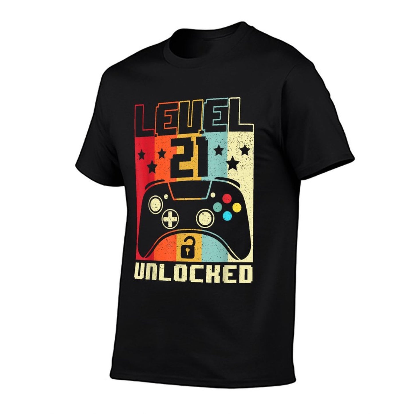 Level 21 Unlocked Funny Video Gamer 21st Birthday Gift Moisture-wicking T-Shirt