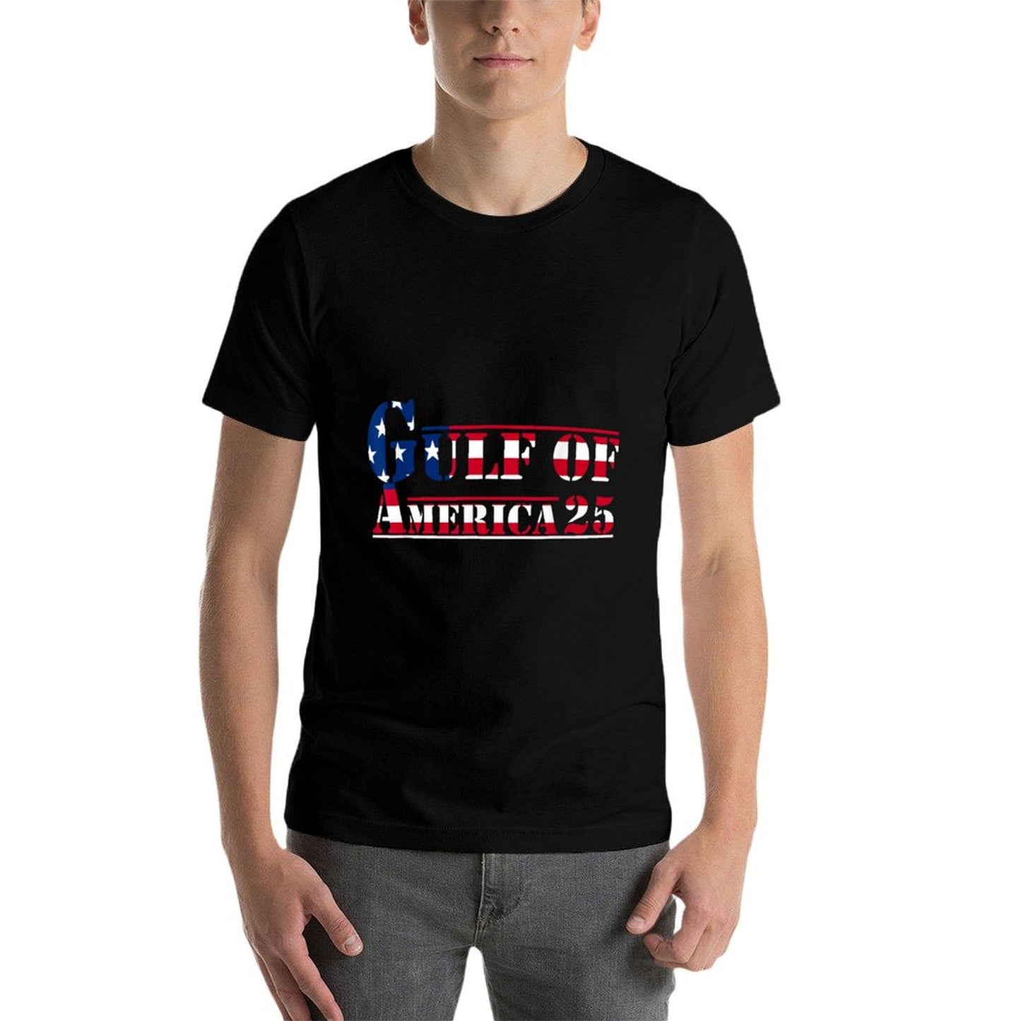 Retro Gulf Of US America 2025 American Flag Gulf Mexico Moisture-wicking T-Shirt